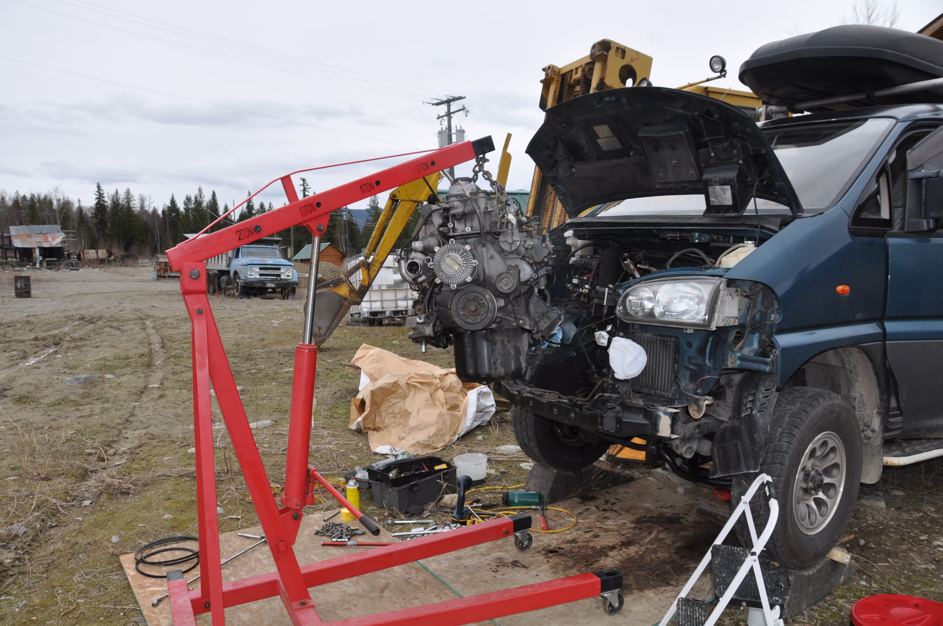 Pulling the Delica Engine … Started