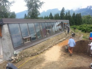 earthship and herb garden